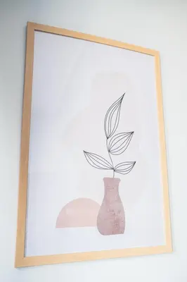 a drawing of a vase with a plant in it at Modern Living 3 Makati in Manila
