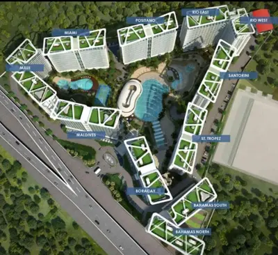 a rendering of a site plan for a resort at 2BR Cozy Condo at Azure Urban Resort Residences by Gigi in Manila