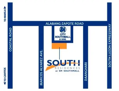 a label for alevantinian arctic road with the south reserves in my country at Cozy and Homey 1BR Condo at SMDC South Residences in Manila