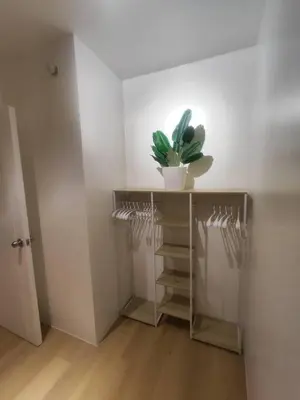 a closet with a potted plant on top of it at Oak Apartment at The Rochester Bridgeview Tower in Manila
