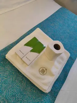 a roll of toilet paper sitting on top of a table at 1BR Condotel Ridgewood Towers Taguig City #RW15 in Manila