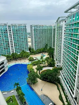 an aerial view of a resort with tall buildings at Oasis City Ventures in Manila