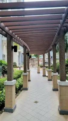 a pavillion with awning over a walkway at 1BR with Balcony Condo accross NAIA T3 in Manila