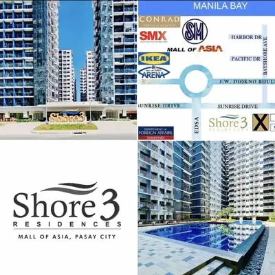 Near MOA Manila Bay Airport via NAIAX Balcony WiFi SHORE#3 Residences