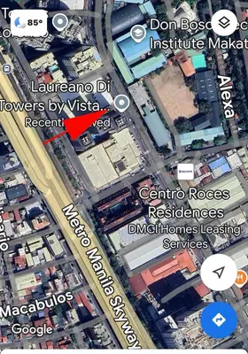 a map of a city with streets and buildings at Affordable & Spacious Condo in Makati in Manila