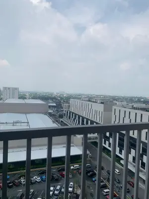 an aerial view of a parking lot in a city at Smdc south Residences almanza uno in Manila