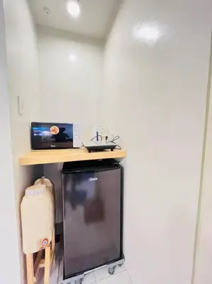a kitchen with a sink and a counter at Fablo Getaway beside EK in Santa Rosa