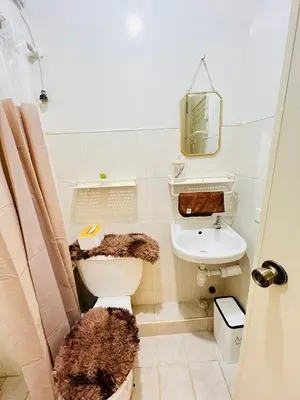 a bathroom with a toilet and a sink at Fablo Getaway in Santa Rosa