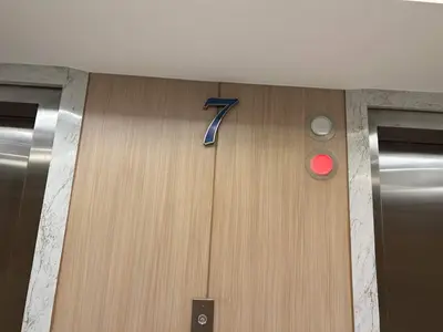 a close up of a door with a z on it at Home Away From Home - S Residences in Manila