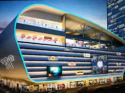 an architectural rendering of a building with beds in it at 58F Minimalist Studio Panoramic View in Gramercy in Manila