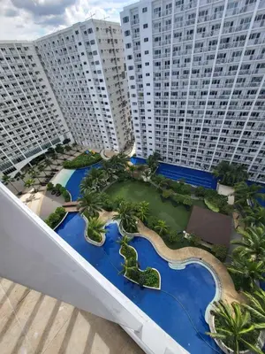 an aerial view of a resort with buildings at 1BR Shore Residences near Mall Of Asia in Manila