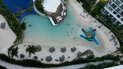 a model of a water slide at a resort at Azure Urban Dream Staycation in Manila