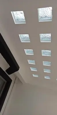 a white ceiling with skylights in a room at 2BR ENTIRE Familyhome near NAIA,MOA,BGC in Manila