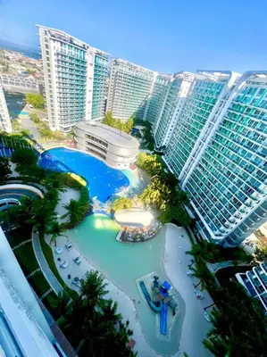 an aerial view of a resort with tall buildings at Azure South Bicutan spacious 1BR BEST view in Manila