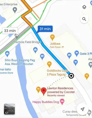 a map of the happy budapest place at Lawton Residences Studio Room 2I - 4 pax in Manila