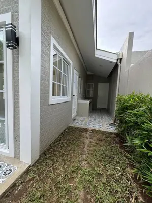 an empty hallway of a house with a window at Casa Leonardo-Bel Air 4 in Santa Rosa