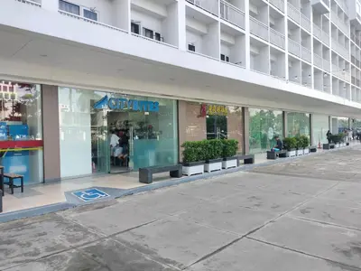 an empty street in front of a building at Shore Residences Tower D - Two Bedroom with Balcony in Manila