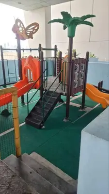 a childrens playground with a slide and a slideintend at 2BR 90sqm Furnished Condo Shaw Blvd, Mandaluyong in Manila