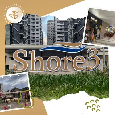 a picture of a store sign in front of some buildings at 1br with Balcony near MOA unit 2 in Manila