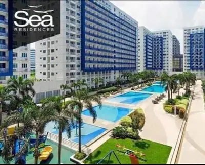 an aerial view of a resort with a swimming pool at Joie Selene in Manila