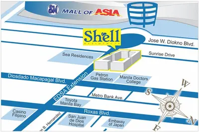 a diagram of a mall of asia with a box at Relax and Unwind A Homey Escape Near MOA and NAIA in Manila
