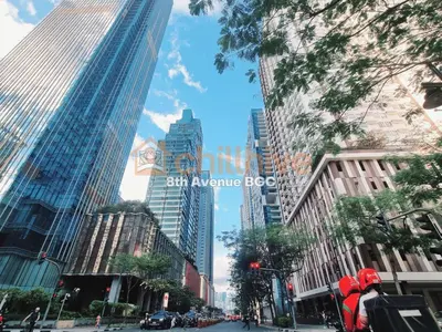 a view of a city with tall buildings and a street at Prime 1br Condo Infront Grand Hyatt BGC #oursw20d1 in Manila