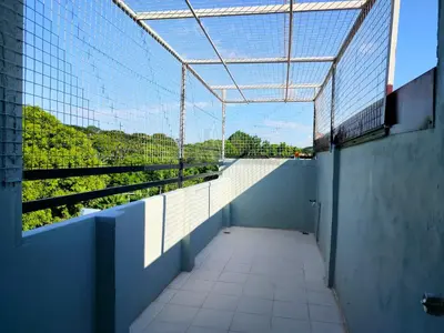 a view from the inside of a building with a view at Simple, Spacious Home To Stay, 2Bedrooms 2 Toilet & Bath 1 car garage in Uldugan