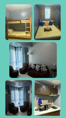 a collage of four pictures of a room at FamilyRoom 1 bedroom in Manila