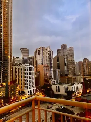 a view of a city skyline with tall buildings at Kate's Haven Jazz Residences Makati, Manila in Manila