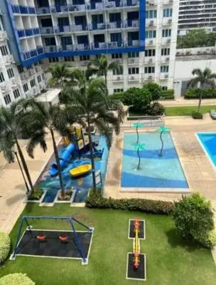 an aerial view of a playground in a hotel at Gab's Crib - Staycation near Mall of Asia in Manila