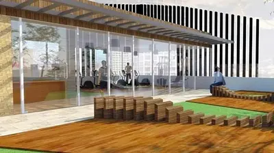 a rendering of a lobby with people in a building at Modern Tropical Home In The Heart of Quezon City in Manila