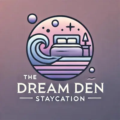 a logo for the dreamen caravan vacation at The Dream Den Staycation in Manila