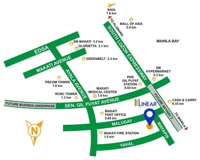 a map of the park reserve in liverpool at StudioUnit Near Airport up to 3pax WiFi in Manila