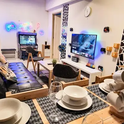 Gaming 2br in Makati with City View Arcade Netflix
