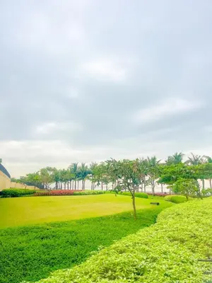 a park with a tree in the middle of a field at Luxury 1BR across Okada, Solaire in Manila