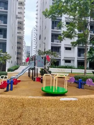 a playground in the middle of a city at VSV Luxury Family Suite staycation Moa shore2 tower2 unit 1122 in Manila