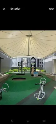 a view of a building with a large tent at 1 Bedroom unit in Fame Residence in Manila