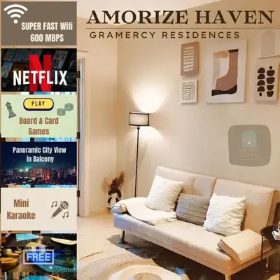 Gramercy Residences Cozy 1BR Suite with 600mbps & Free amenities City view