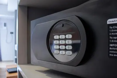 a microwave oven with the control buttons on it at Novel Hotel Manila in Manila