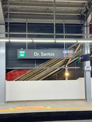 a subway station with a sign that says dr santos at 2BR Condo Staycation NearAirport in Manila
