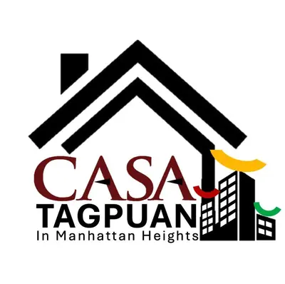 a logo for a real estate company with a house at Casa Tagpuan at Manhattan Heights in Manila