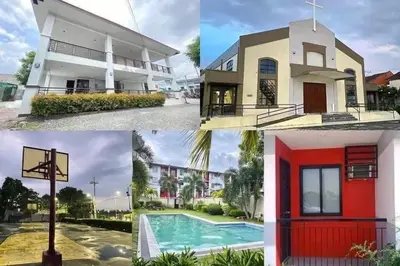 a collage of pictures of a house and a pool at H&D Suites-Memories are personal in Anabu Primero