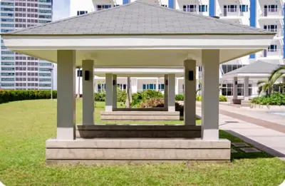 a gazebo in a park with buildings at SMDC Light Residences Condominium in Manila