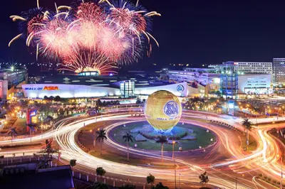 a city with fireworks exploding in the sky at Spacious 2br 110sqm, near MOA, PS4, Printer in Manila