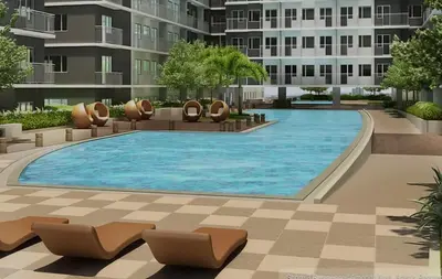 an artist rendering of a swimming pool in a building at Milagrosa Shore 3 residences in Manila