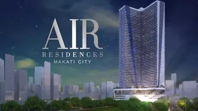 a rendering of an apartment building in a city at Air Residences Luxury Condo with Balcony Netflix Wifi in Manila