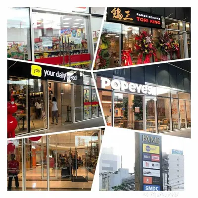 a collage of photos of a building with signs at CityHomeStay in Manila