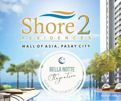 a rendering of the shore residences at a mall of asia ashtar hotel at Bella Notte Staycation - SMDC Shore 2 MOA Complex in Manila