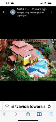 a screenshot of a website with a picture of a resort at Avida sm sucat paranaque in Manila