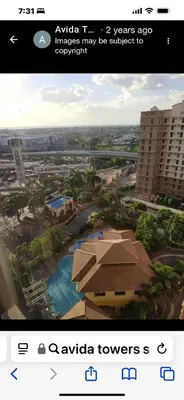 a screenshot of aedia website with a picture of a resort at Avida sm sucat paranaque in Manila